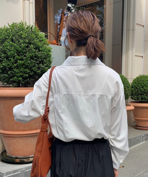 Teem Store(チームストア)の「ナチュラルフィットレース付きシャツブラウス(シャツ/ブラウス・レディース・ブラック/アイボリー/ホワイト・S/M)」の22枚目の写真