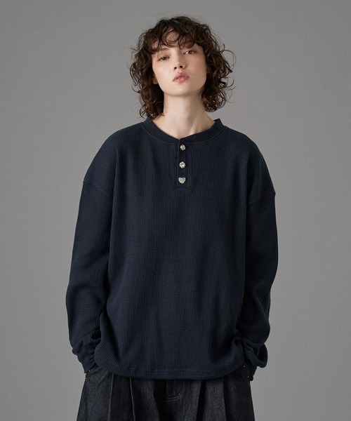 DIESEL ヘンリーネックサーマルロンＴ ビーフィー サーマルヘンリーネックロングスリーブTシャツ