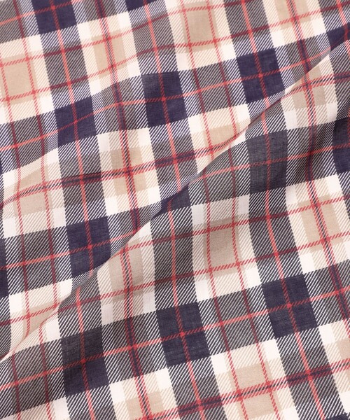 MACKINTOSH PHILOSOPHY（ﾏｯｷﾝﾄｯｼｭ ﾌｨﾛｿﾌｨｰ）の「ハウスチェックプリント　ネッカチーフ（ストール/ショール・メンズ・ベージュ系その他4/グレー・FREE）」の4枚目の写真