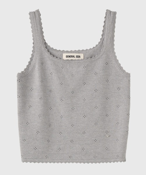 GENERAL IDEA(ジェネラルアイデア)の「GENERAL IDEA/ジェネラルアイディア punching lace knit sleeveless タンクトップ(タンクトップ・レディース・ピンク/ホワイト/グレー・L/S/M)」の14枚目の写真