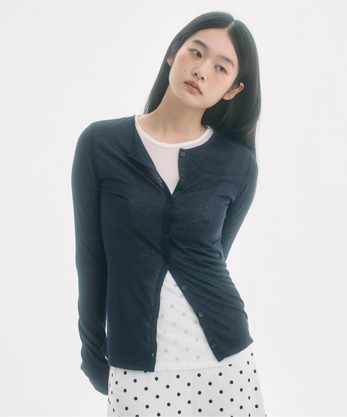 FEKETE(フェケテ)の「sheer long sleeve tee / シアーロンT(Tシャツ/カットソー・レディース・ピンク/アイボリー・LARGE/MEDIUM/SMALL)」の5枚目の写真