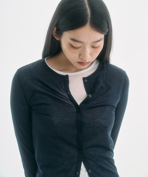 FEKETE(フェケテ)の「sheer long sleeve tee / シアーロンT(Tシャツ/カットソー・レディース・ピンク/アイボリー・LARGE/MEDIUM/SMALL)」の22枚目の写真