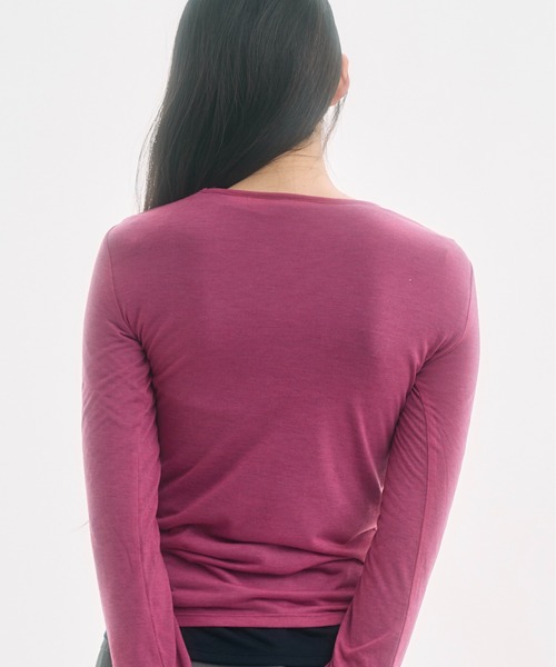 FEKETE(フェケテ)の「sheer long sleeve tee / シアーロンT(Tシャツ/カットソー・レディース・ピンク/アイボリー・LARGE/MEDIUM/SMALL)」の19枚目の写真