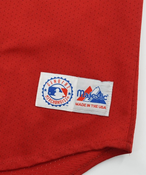 NBA/NFL/NHL/MLB(エヌビーエーエヌエフエルエヌエイチエルエムエルビー)の「【USED】90’s Majestic “New York Yankees” ゲームシャツ USA製(シャツ/ブラウス・メンズ・レッド・MEDIUM)」の5枚目の写真
