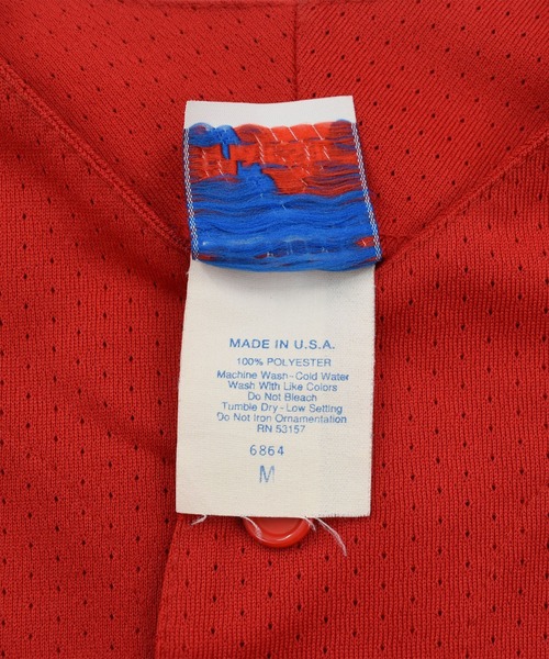 NBA/NFL/NHL/MLB(エヌビーエーエヌエフエルエヌエイチエルエムエルビー)の「【USED】90’s Majestic “New York Yankees” ゲームシャツ USA製(シャツ/ブラウス・メンズ・レッド・MEDIUM)」の4枚目の写真