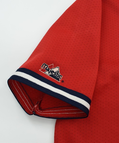 NBA/NFL/NHL/MLB(エヌビーエーエヌエフエルエヌエイチエルエムエルビー)の「【USED】90’s Majestic “New York Yankees” ゲームシャツ USA製(シャツ/ブラウス・メンズ・レッド・MEDIUM)」の6枚目の写真