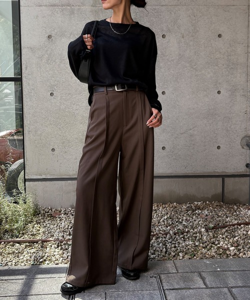 NOGLE（ノグル）の「【NOGLE/ノグル】シアースラブオーバートップス（Tシャツ/カットソー・レディース・グレー/ブラック/ホワイト/ブルー・FREE）」の22枚目の写真