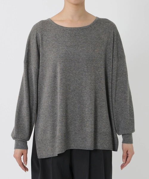 BABYLONE（バビロン）の「ボートネックポンチョニット（ニット/セーター・レディース・ダークブラウン/ベージュ/ブラック/チャコール/ホワイト・フリー）」の16枚目の写真