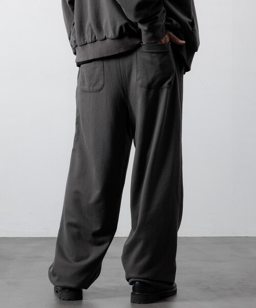 Firsthand（ファーストハンド）の「Firsthand/ファーストハンド 配色 スピンドル ワイドシルエット スウェットパンツ / 裾ドローコード / ダブルフェイス（スウェットパンツ・メンズ・グレー/チャコールグレー/ブラック・M/L）」の15枚目の写真