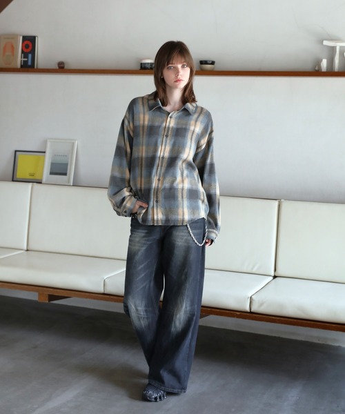 ヴィンテージ加工アソートオンブレチェックシャツ（シャツ/ブラウス