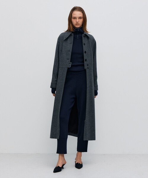 BACCA（バッカ）の「ウールメルトン ワンピースロングコート（その他アウター・レディース・チャコールグレー・36/38）」の9枚目の写真