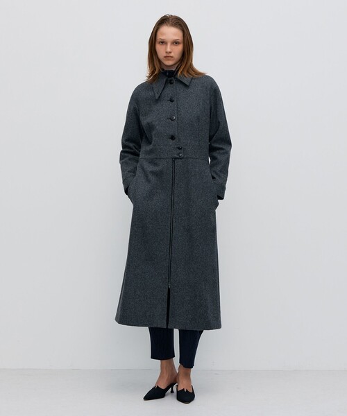 BACCA（バッカ）の「ウールメルトン ワンピースロングコート（その他アウター・レディース・チャコールグレー・36/38）」の10枚目の写真