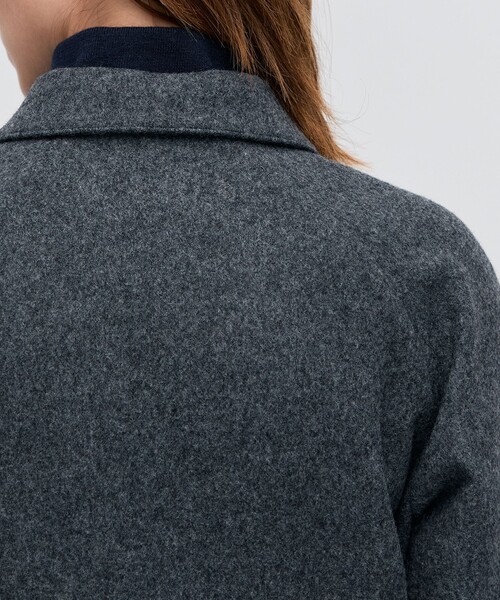 BACCA（バッカ）の「ウールメルトン ワンピースロングコート（その他アウター・レディース・チャコールグレー・36/38）」の15枚目の写真