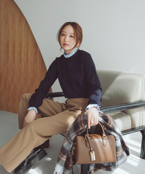 NATURAL BEAUTY BASIC(ナチュラルビューティーベーシック)の「◇ストライプフリルネックニット(ニット/セーター・レディース・ネイビー/グレー/オフホワイト・FREE)」の16枚目の写真