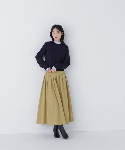 NATURAL BEAUTY BASIC(ナチュラルビューティーベーシック)の「◇ストライプフリルネックニット(ニット/セーター・レディース・ネイビー/グレー/オフホワイト・FREE)」の14枚目の写真