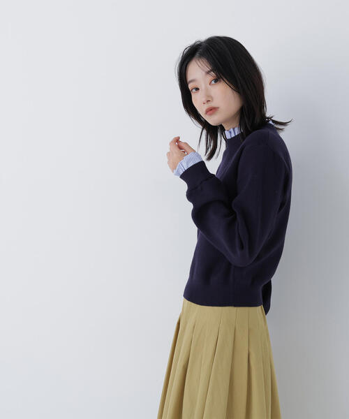 NATURAL BEAUTY BASIC(ナチュラルビューティーベーシック)の「◇ストライプフリルネックニット(ニット/セーター・レディース・ネイビー/グレー/オフホワイト・FREE)」の13枚目の写真