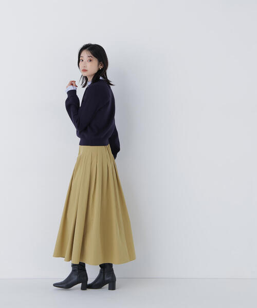 NATURAL BEAUTY BASIC(ナチュラルビューティーベーシック)の「◇ストライプフリルネックニット(ニット/セーター・レディース・ネイビー/グレー/オフホワイト・FREE)」の10枚目の写真