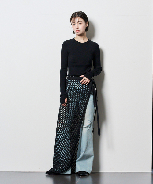 CITYSHOP（シティーショップ）の「ROUTINE CREW NECK RIB TOP：ニット（ニット/セーター・レディース・ブラック/グレー/ブルー系その他・FREE）」の16枚目の写真