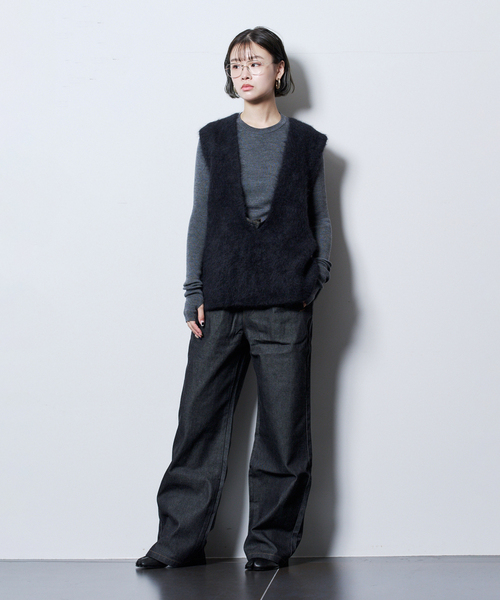 CITYSHOP（シティーショップ）の「ROUTINE CREW NECK RIB TOP：ニット（ニット/セーター・レディース・ブラック/グレー/ブルー系その他・FREE）」の22枚目の写真
