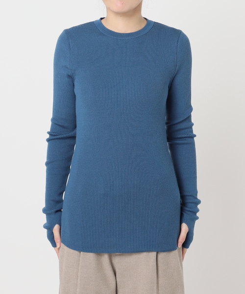 CITYSHOP（シティーショップ）の「ROUTINE CREW NECK RIB TOP：ニット（ニット/セーター・レディース・ブラック/グレー/ブルー系その他・FREE）」の10枚目の写真
