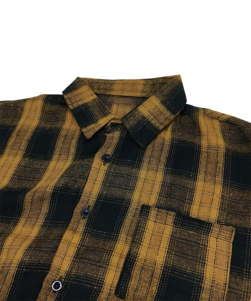 VIBGYOR(ヴィブジョー)の「ユニセックス ルーズビッグチェックシャツ /韓国 ストリート(CZ)(シャツ/ブラウス・レディース・ブラウン・MEDIUM/LARGE)」の10枚目の写真