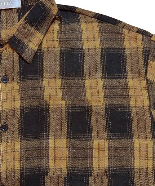 VIBGYOR(ヴィブジョー)の「ユニセックス ルーズビッグチェックシャツ /韓国 ストリート(CZ)(シャツ/ブラウス・レディース・ブラウン・MEDIUM/LARGE)」の11枚目の写真