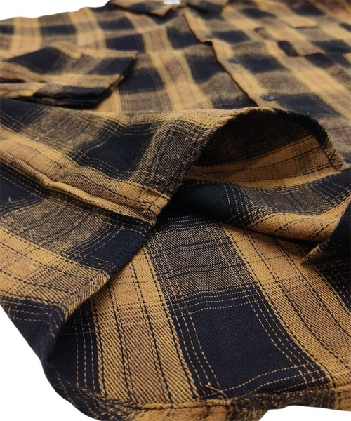 VIBGYOR(ヴィブジョー)の「ユニセックス ルーズビッグチェックシャツ /韓国 ストリート(CZ)(シャツ/ブラウス・レディース・ブラウン・MEDIUM/LARGE)」の13枚目の写真