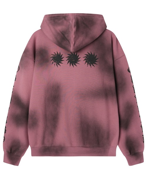 OY(オーワイ)の「『OY/オーワイ』DIRTY SPRAY EFFECT HOODIE ZIP UP/スプレージップアップパーカー(パーカー・レディース・ブラック/ピンク・L/M)」の14枚目の写真