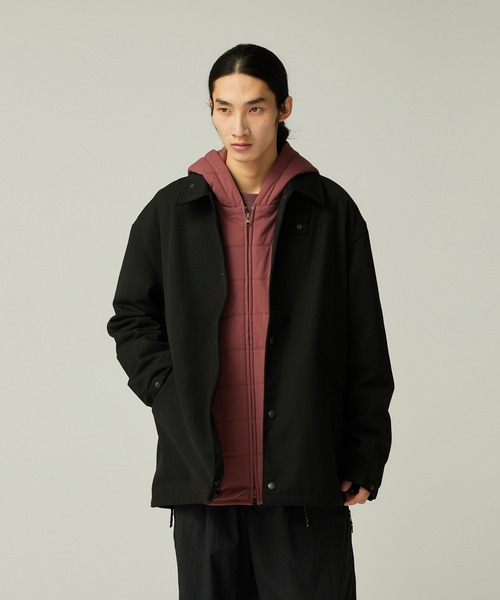 Snow Peak(スノーピーク)の「Snow Peak / Hybrid Wool Coach Jacket ハイブリッドウール コーチジャケット(その他アウター・メンズ・ブラック/ダークブラウン・L/M/S/XL)」の5枚目の写真