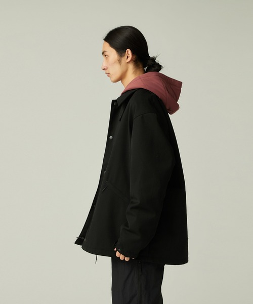 Snow Peak(スノーピーク)の「Snow Peak / Hybrid Wool Coach Jacket ハイブリッドウール コーチジャケット(その他アウター・メンズ・ブラック/ダークブラウン・L/M/S/XL)」の6枚目の写真