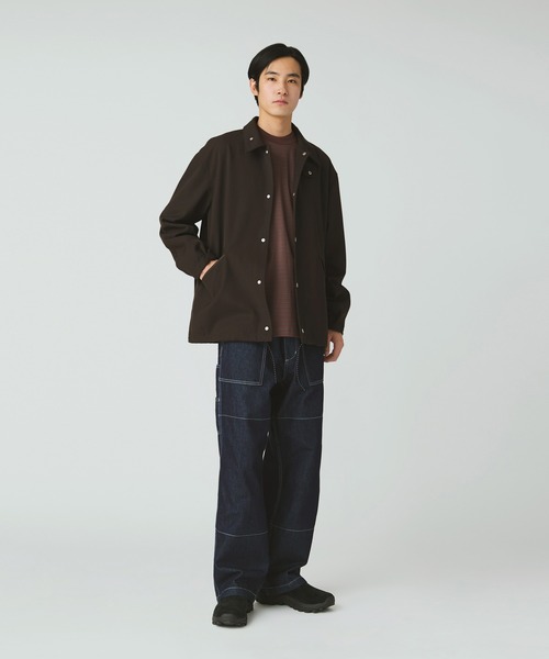 Snow Peak(スノーピーク)の「Snow Peak / Hybrid Wool Coach Jacket ハイブリッドウール コーチジャケット(その他アウター・メンズ・ブラック/ダークブラウン・L/M/S/XL)」の3枚目の写真