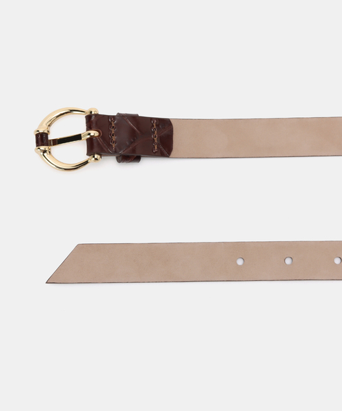 La TOTALITE（ラトータリテ）の「LEFIJE / レフィエ 型押しレザースリムベルト（ベルト・レディース・ブラウン・FREE）」の3枚目の写真