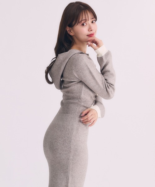 【平成レトロ】メゾピアノ　ミミちゃんフード付きニットワンピース 平成レトロ】メゾピアノ ミミちゃんフード付きニットワンピース