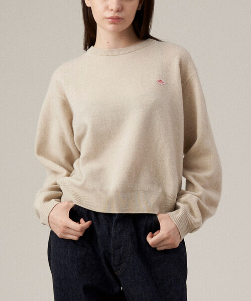 WOMEN'S LAMBSWOOL CREW NECK KNIT PULLOVER（ニット/セーター