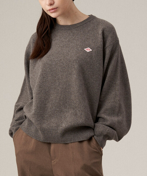 DANTON(ダントン)の「WOMEN'S LAMBSWOOL CREW NECK KNIT PULLOVER(ニット/セーター・レディース・オフホワイト/グレイッシュベージュ/ブラック/ライトブルー/ピンク系その他/ダークグレー/モカ/オートミール/ライトグレー/レッド・36/38)」の7枚目の写真