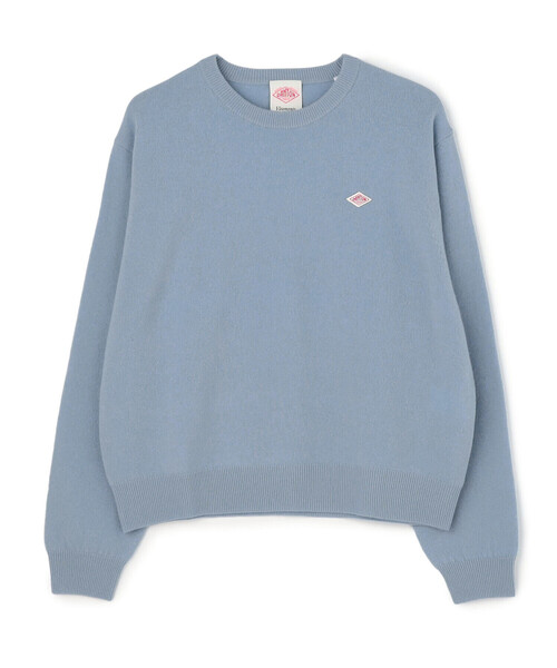 DANTON オフホワイト　クリーム　クルーネックセーター　36 DANTON オフホワイト クリーム クルーネックセーター 36