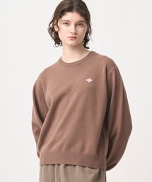 WOMEN'S LAMBSWOOL CREW NECK KNIT PULLOVER