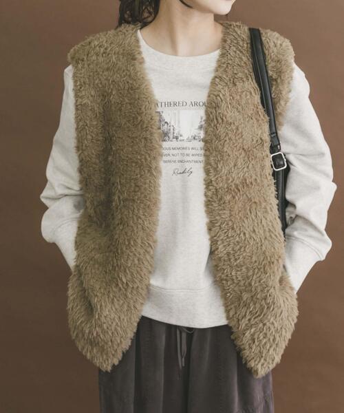 新品】アーバンリサーチ ショートファーベスト オフホワイト 白 2025年