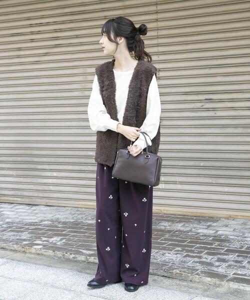 ITEMS URBANRESEARCH（アイテムズ アーバンリサーチ）の「ファーベスト（ベスト・レディース・オフホワイト/ベージュ/ブラウン・FREE）」の8枚目の写真