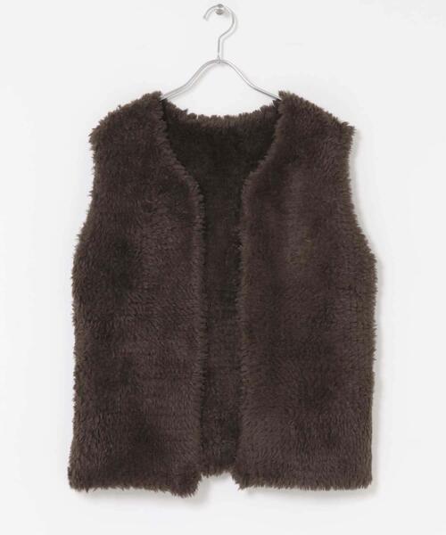 ITEMS URBANRESEARCH（アイテムズ アーバンリサーチ）の「ファーベスト（ベスト・レディース・オフホワイト/ベージュ/ブラウン・FREE）」の21枚目の写真