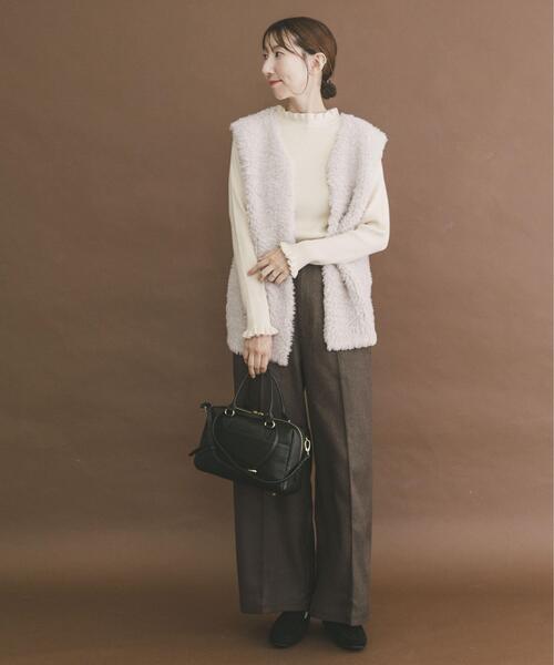 ITEMS URBANRESEARCH（アイテムズ アーバンリサーチ）の「ファーベスト（ベスト・レディース・オフホワイト/ベージュ/ブラウン・FREE）」の18枚目の写真