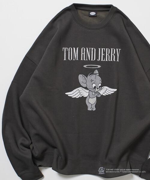 FREAK'S STORE(フリークスストア)の「限定展開 TOM and JERRY/トムとジェリー 別注 フロントプリント クルーネックスウェット(スウェット・メンズ・スミクロ/ネイビー/ピンク/アッシュグレー・SMALL/MEDIUM/LARGE)」の17枚目の写真