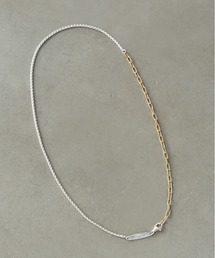 TEN. | SILVER925 18KGP エリプスコンビチェーンネックレス-S-(ネックレス)