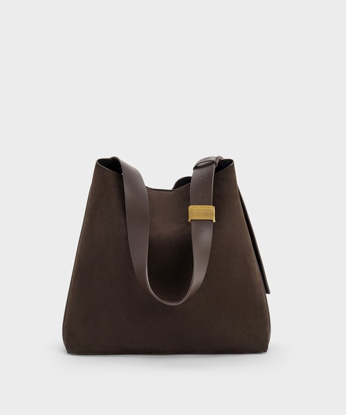 CHARLES & KEITH(チャールズ & キース)の「Edna エドナ スエードホーボーバッグ(ショルダーバッグ・レディース・ブラウン系その他7・L)」の3枚目の写真