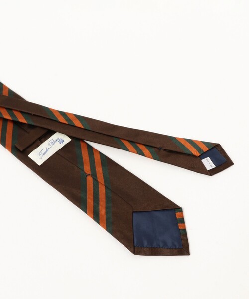 BEAMS F（ビームスエフ）の「TUDOR ROSES / シルク ストライプ ネクタイ（ネクタイ・メンズ・ブラウン/ネイビー・ONE SIZE）」の3枚目の写真