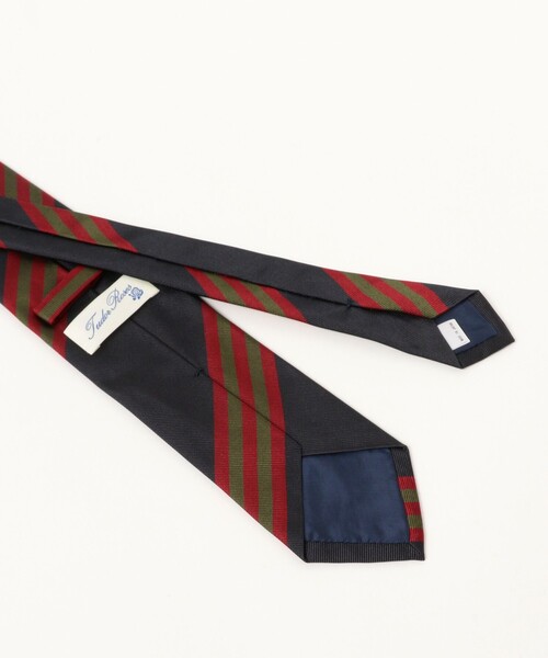 BEAMS F（ビームスエフ）の「TUDOR ROSES / シルク ストライプ ネクタイ（ネクタイ・メンズ・ブラウン/ネイビー・ONE SIZE）」の8枚目の写真
