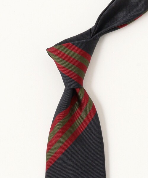 BEAMS F（ビームスエフ）の「TUDOR ROSES / シルク ストライプ ネクタイ（ネクタイ・メンズ・ブラウン/ネイビー・ONE SIZE）」の6枚目の写真
