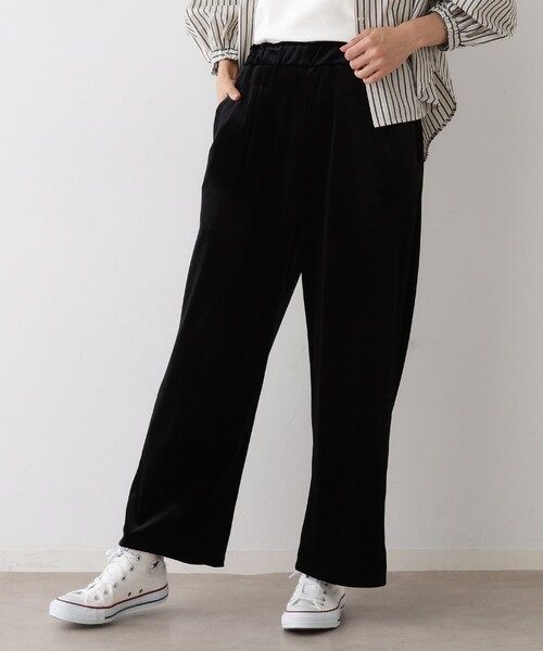 Dessin（デッサン）の「【ウエストゴム/洗える】ベロアイージーパンツ（その他パンツ・レディース・ブラック/ブラウン系その他・01/02）」の3枚目の写真