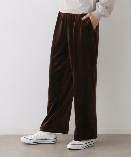 Dessin（デッサン）の「【ウエストゴム/洗える】ベロアイージーパンツ（その他パンツ・レディース・ブラック/ブラウン系その他・01/02）」の7枚目の写真