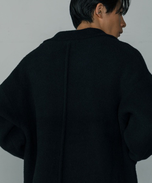 LURAKU（ルラク）の「【LURAKU】Fleece Open Collar Polo Knit / フリースオープンカラーポロニット（ニット/セーター・メンズ・ブラック/カーキ・MEDIUM/LARGE）」の10枚目の写真